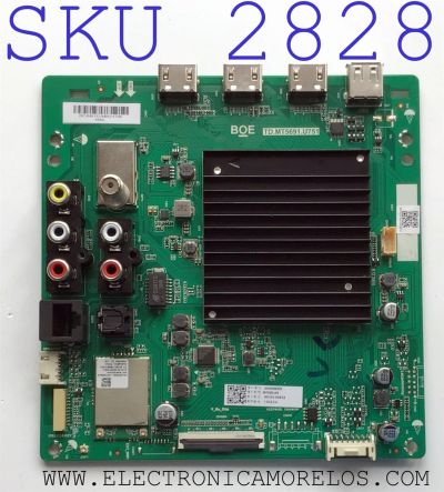 MAIN PARA SMART TV VIZIO 4K CON HDR RESOLUCION ( 3840 x 2160 ) / NUMERO DE PARTE 60103-00812 / TD.MT5691.U751 / 4300085908 / M43Q6-J04 / N21010144-0A01810 / PANEL BOEI430WQ1 / DISPLAY T430QVN03.8 / MODELO M43Q6-J04 LBVAG5KX